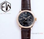  Swiss Grade Rolex Cellini Date 3165 Watch Rose Gold Black Face 39mm for Men